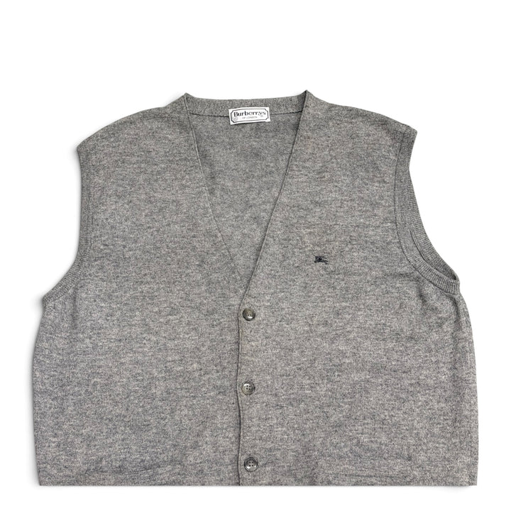 Vintage Burberry Grey Knitted Vest (XL)