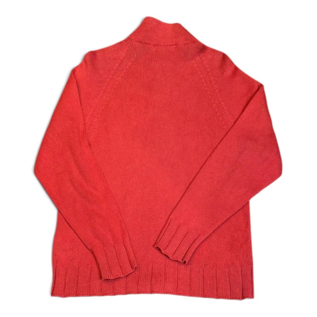Vintage Burberry Red Quarter Zip Knitted Jumper (M)