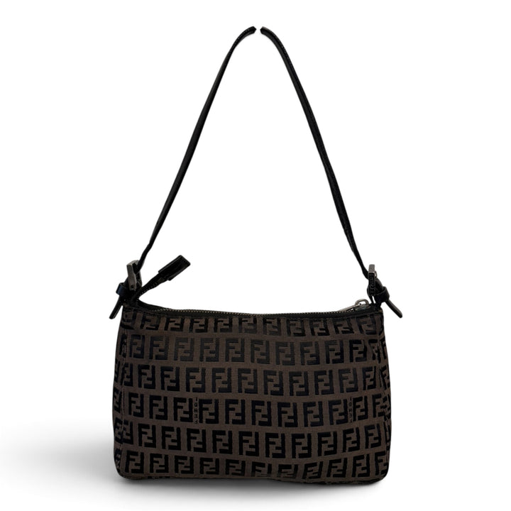 Fendi Zucca Pattern Monogram Mini Handbag Brown