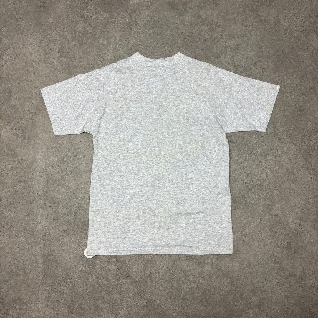 90's Vintage Looney Tunes Tazmanian Devil Grey Graphic T-Shirt (L)