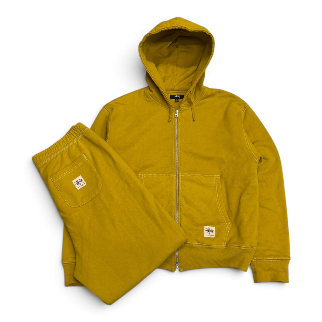 Stussy Hooded Tracksuit Set Yellow (S)