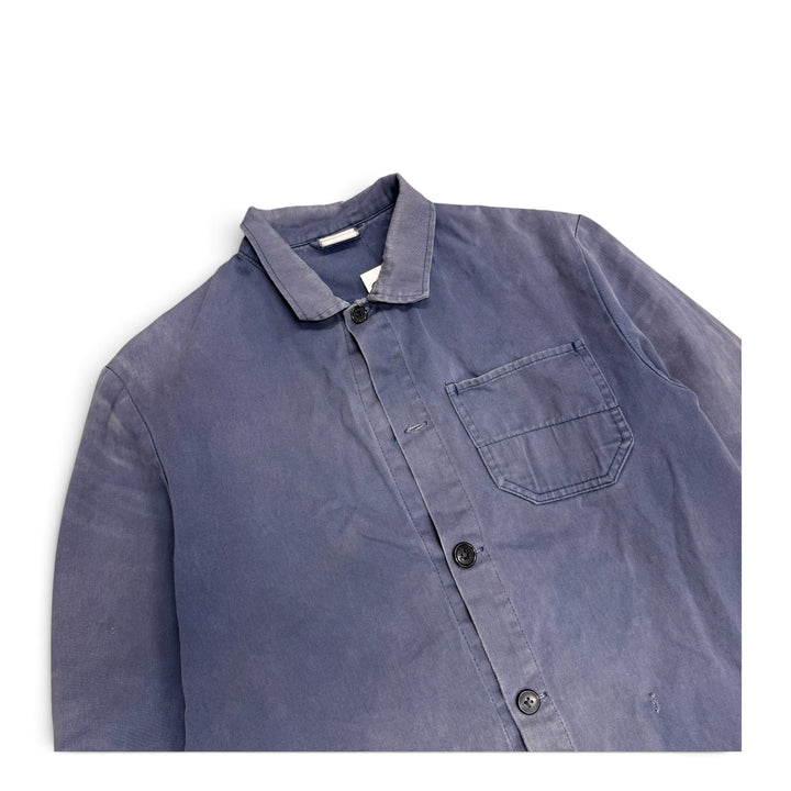 Vintage Distressed Faded Blue French Chore Jacket (S)