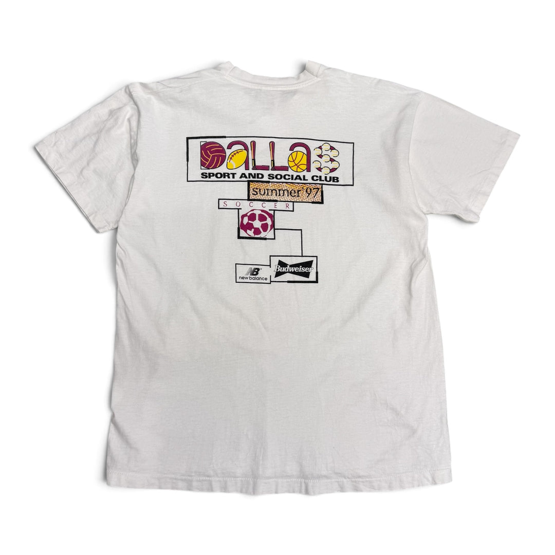 Vintage Dallas Sport Club Graphic T shirt White (XL)