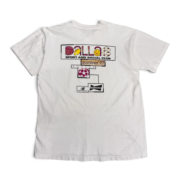 Vintage Dallas Sport Club Graphic T shirt White (XL)