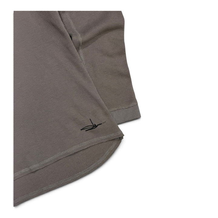 Slawn Graphic Waffle Long Sleeve Top Grey (XL)