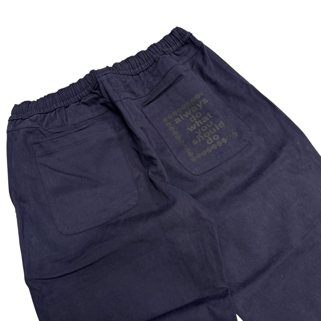 Always Do What You Should Do Navy Canvas Trousers (XL)