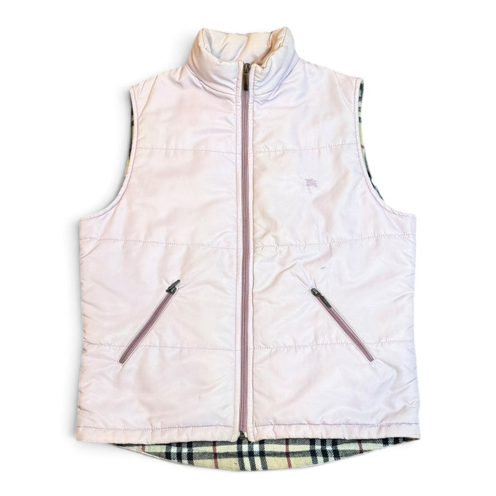 Vintage Burberry Pink Puffer Gilet (16)