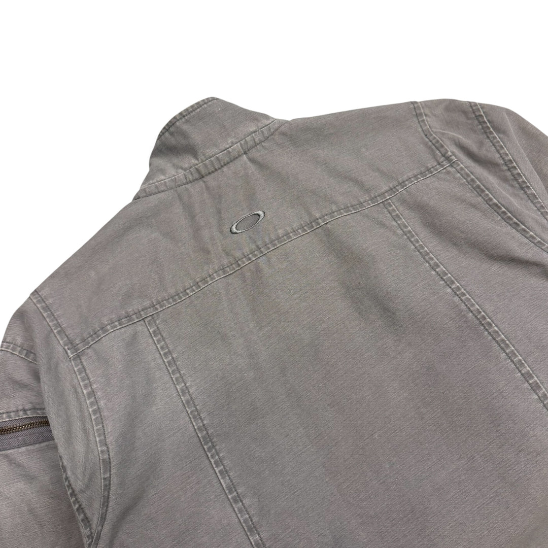 Vintage Oakley Faded Khaki Canvas Bomber Jacket (M)