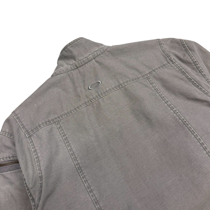 Vintage Oakley Faded Khaki Canvas Bomber Jacket (M)