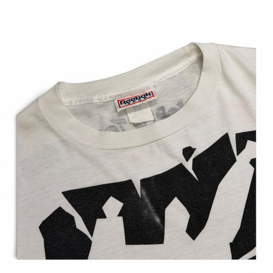 1988 Vintage Reebok Human Rights Now! White Graphic T-Shirt (XL)