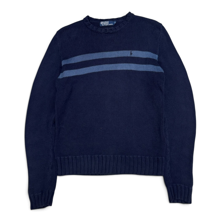 Vintage Polo Ralph Lauren Navy heavy Knitted Jumper (S)