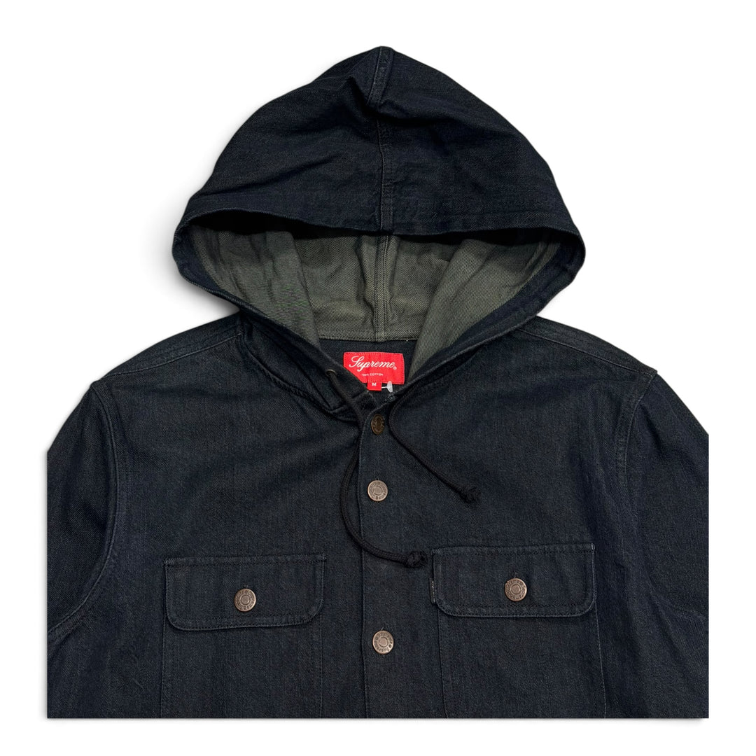 Supreme Navy Denim Hooded Jacket (M)