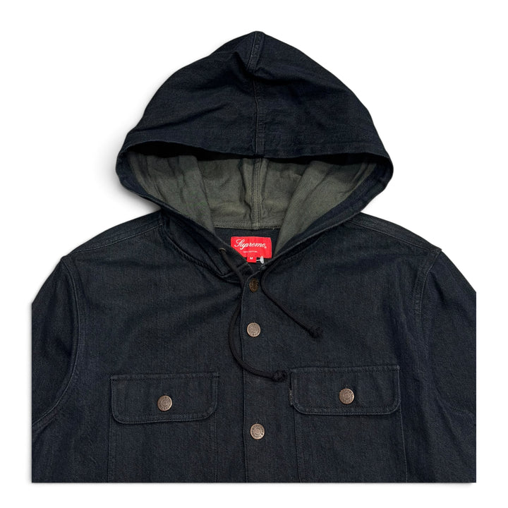 Supreme Navy Denim Hooded Jacket (M)