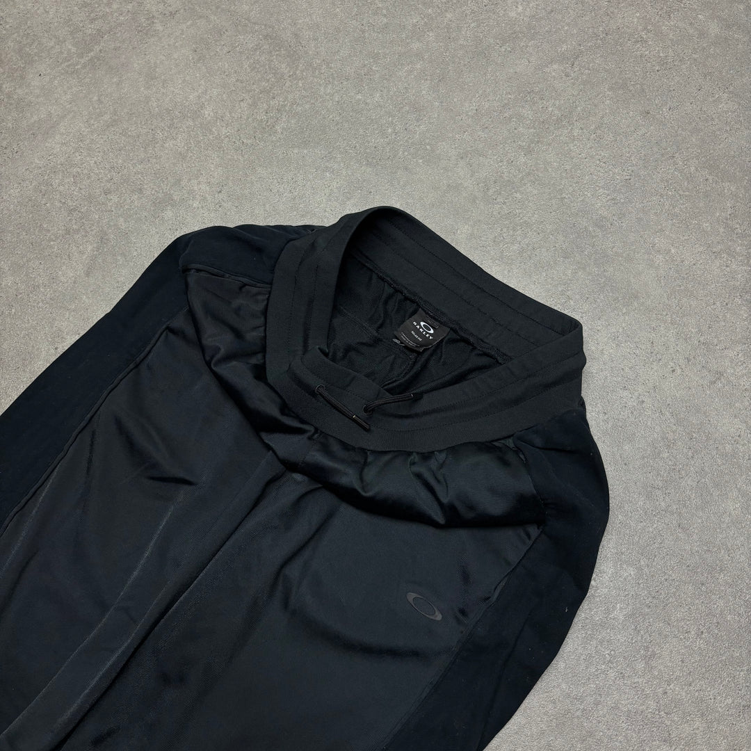 Oakley Black Nylon Relaxed Tracksuit Bottoms (M)