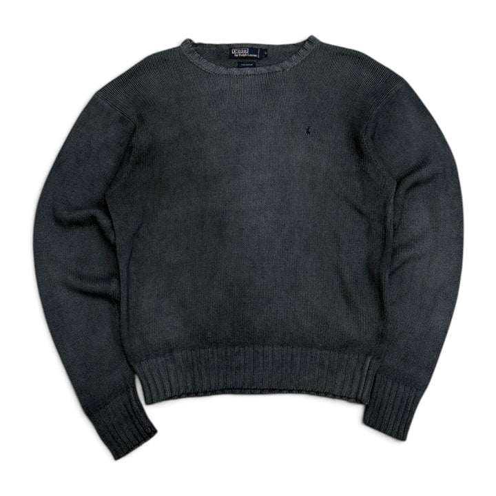 Vintage Polo Ralph Lauren Crew Neck  Knitted Jumper Blue (L)