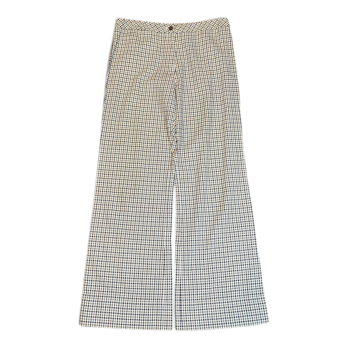 Vintage Aquascutum Checkered Brown Trousers (UK12)