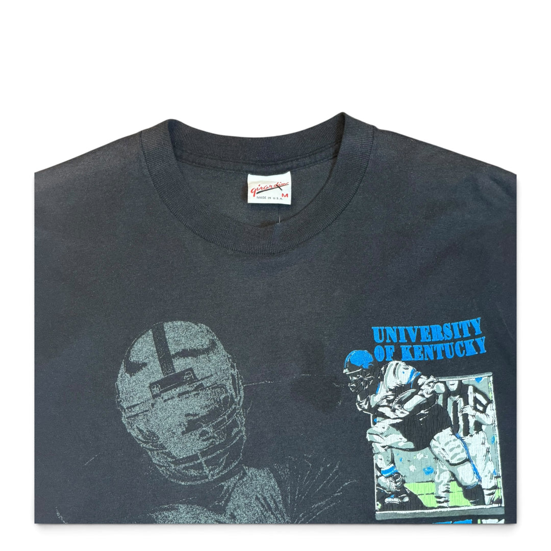 1990 Vintage Kentucky American Football Black Graphic T-Shirt (S)