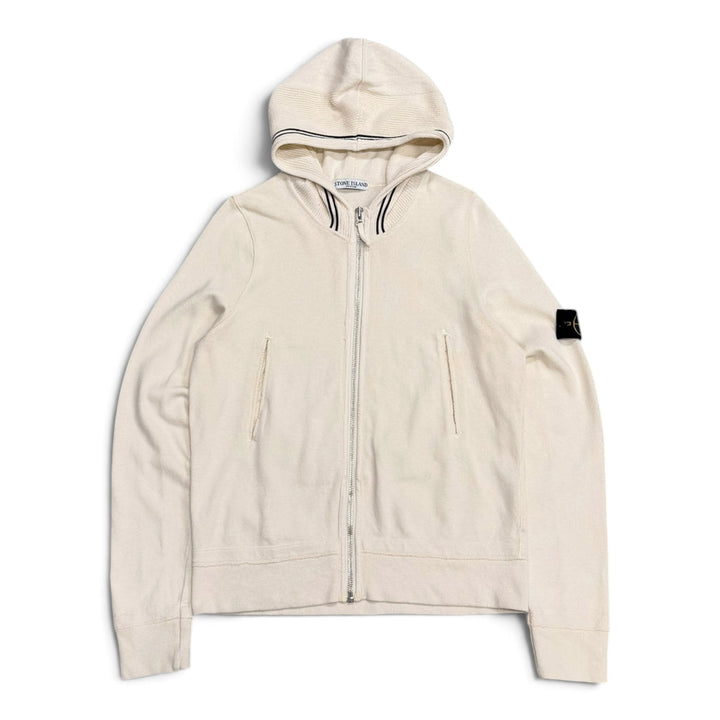 Vintage Stone Island Full Zip Up Knitted Jumper White (XL)