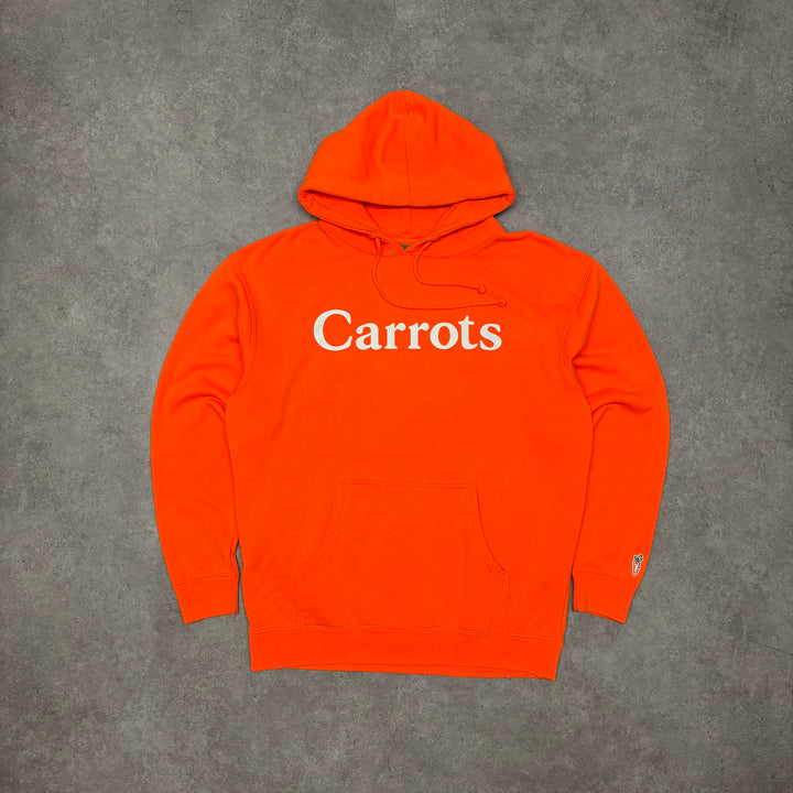 FTP Carrots Spell Out Orange Graphic Hoodie (L)