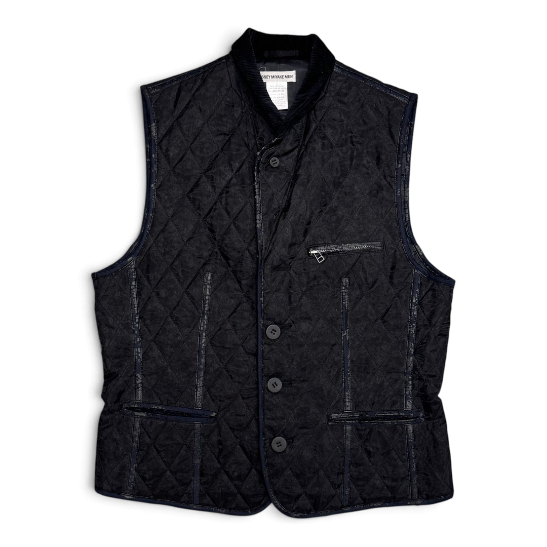 Vintage Issey Miyake Men Quilty Vest Navy (XL)