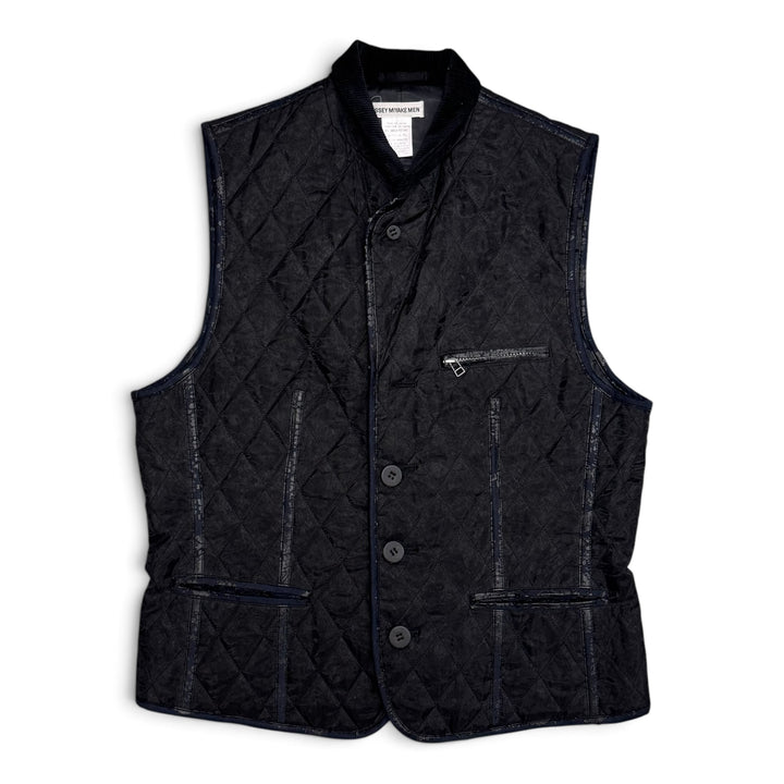 Vintage Issey Miyake Men Quilty Vest Navy (XL)