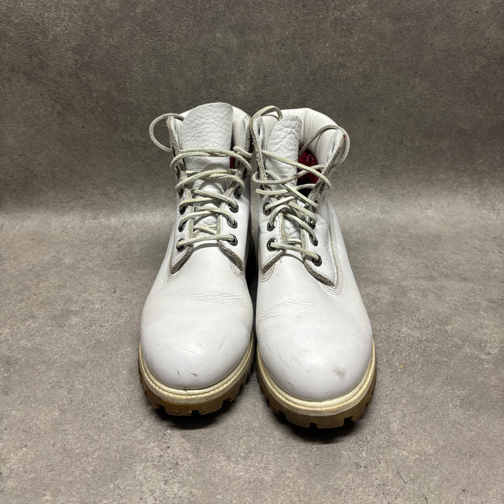 Vintage Timberland White Leather Boots (UK8)