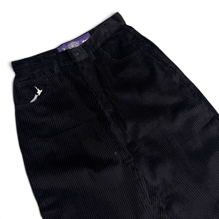 Always Do What You Should Do Black Corduroy Trousers (S)