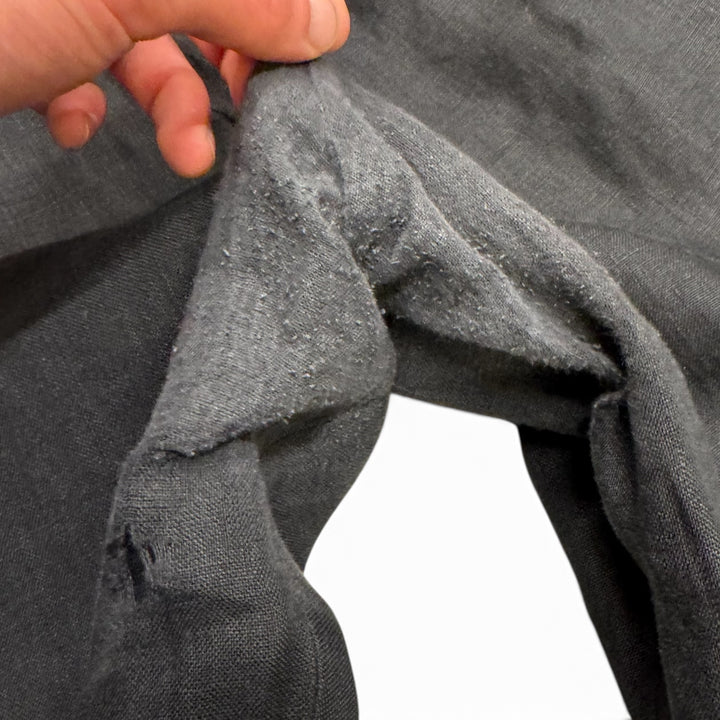Vintage Workers For Freedom Black Linen Trousers (XL)