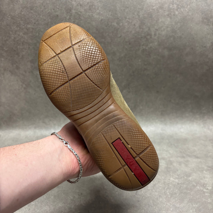 Prada Sport Beige Lace Up Low Top Trainers (UK5)