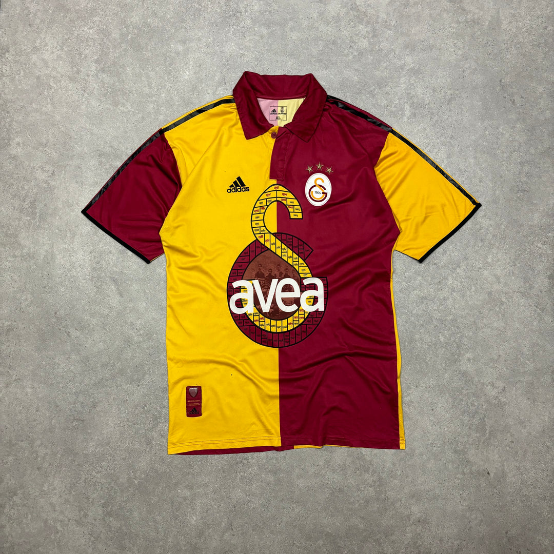 2004' Vintage Adidas Galatasaray Home Yellow Football Shirt (XL)