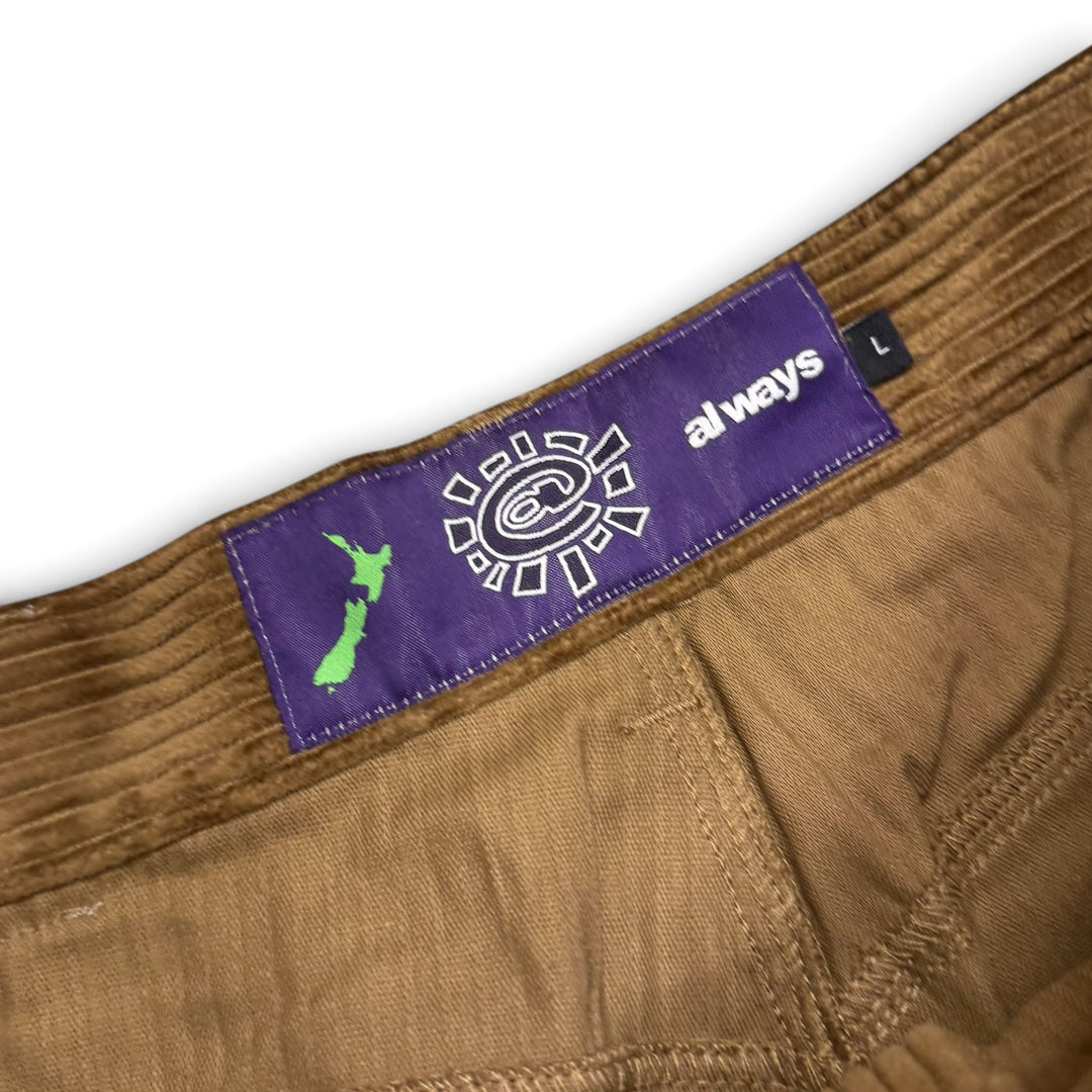 Always Do What You Should Do Brown Corduroy Trousers (L)