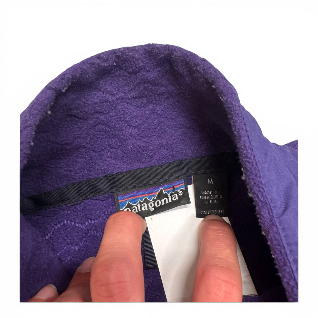 Vintage Patagonia Zip Up Fleece Sweater Purple (M)