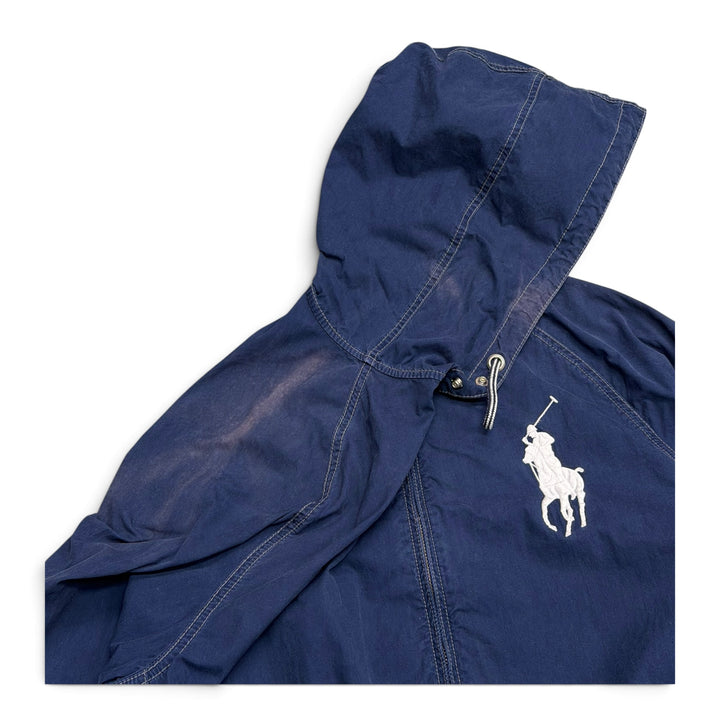 Vintage Polo Ralph Lauren Big Logo Hooded Jacket Navy (XL)