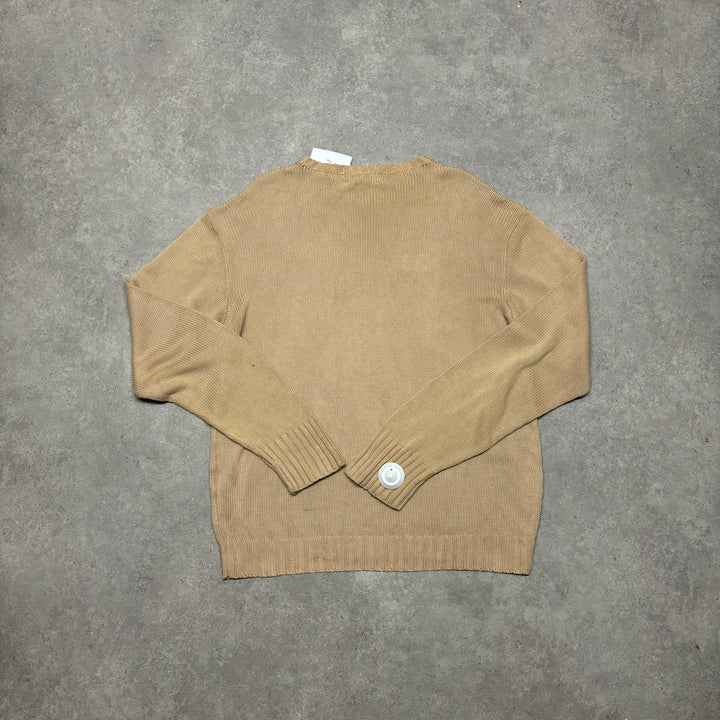 Vintage Polo Ralph Lauren Light brown Heavy Knitted Jumper (XL)