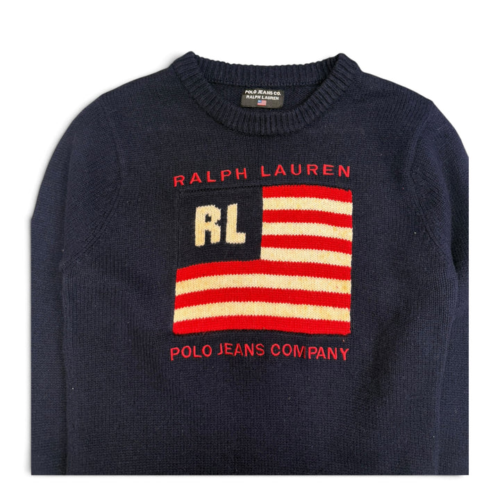 Polo Ralph Lauren Jeans Flag Knit Jumper Navy (S)