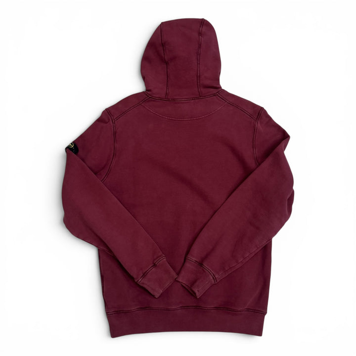 Stone Island Junior Badge Hoodies Burgundy (M)