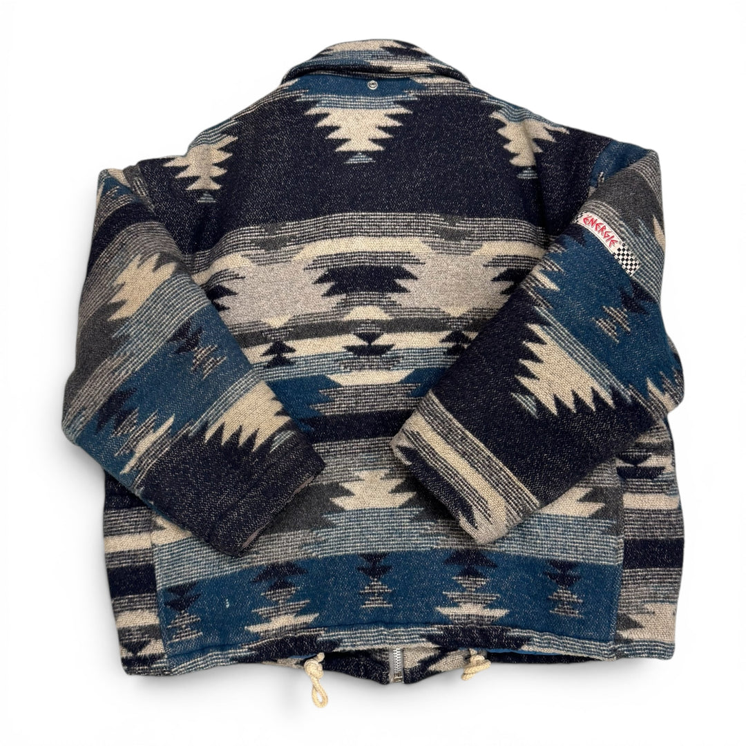 Vintage Energie Fireman Claps Closure Aztec Jacket Blue (M)
