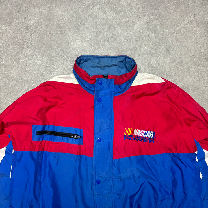 Vintage NASCAR Blue and Red lightweight Jacket (XL)