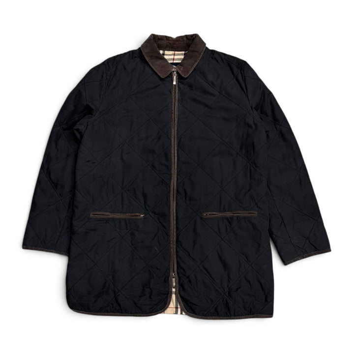 Vintage Burberrys Quilted Jacket Navy (M)