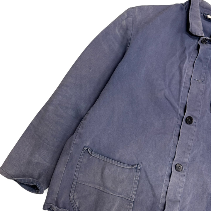 Vintage Distressed Faded Blue French Chore Jacket (S)