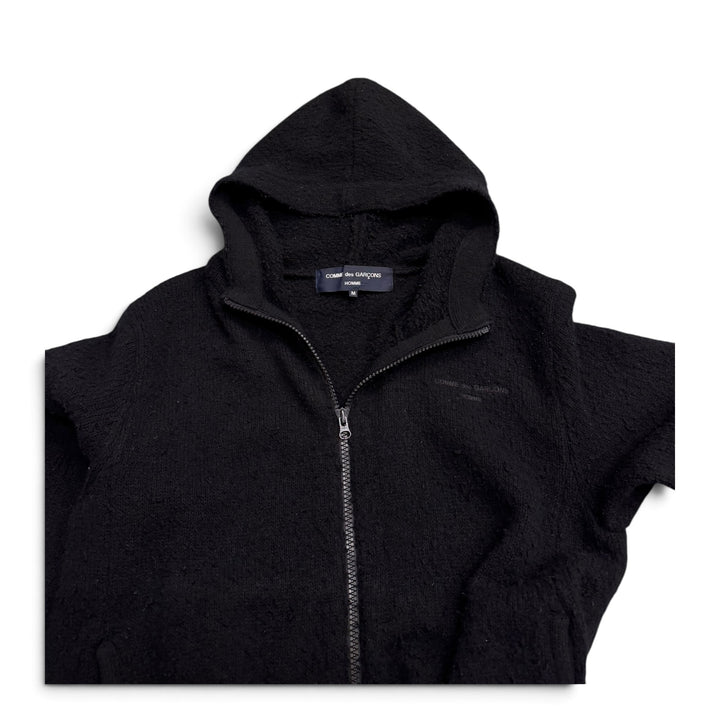 Comme De Garcons Full Zip Up Knitted Hoodie (M)