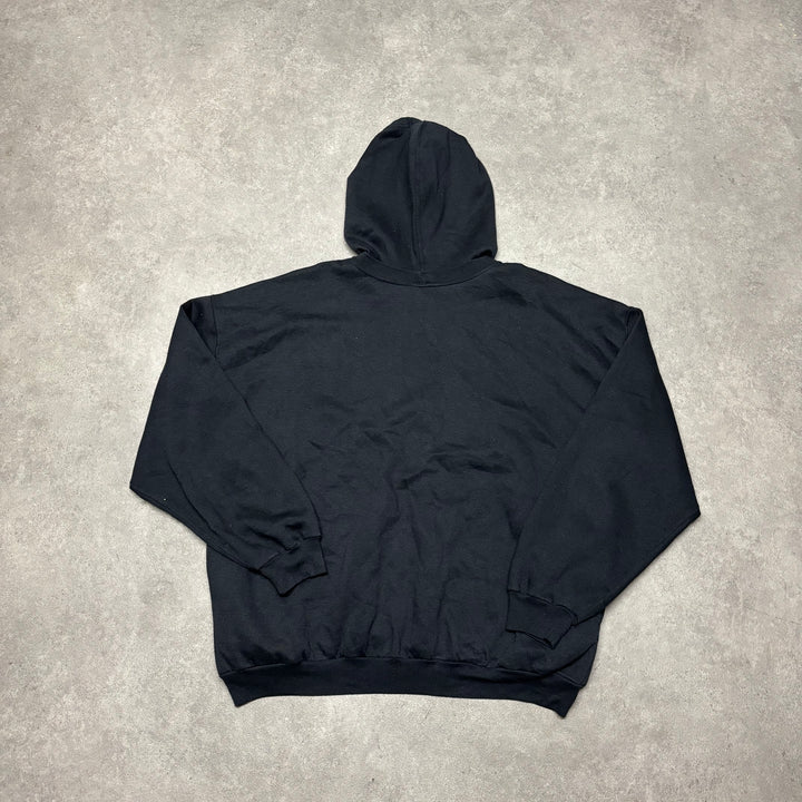 80's Vintage Nike Black Spell Out Pullover Hoodie (XXL)