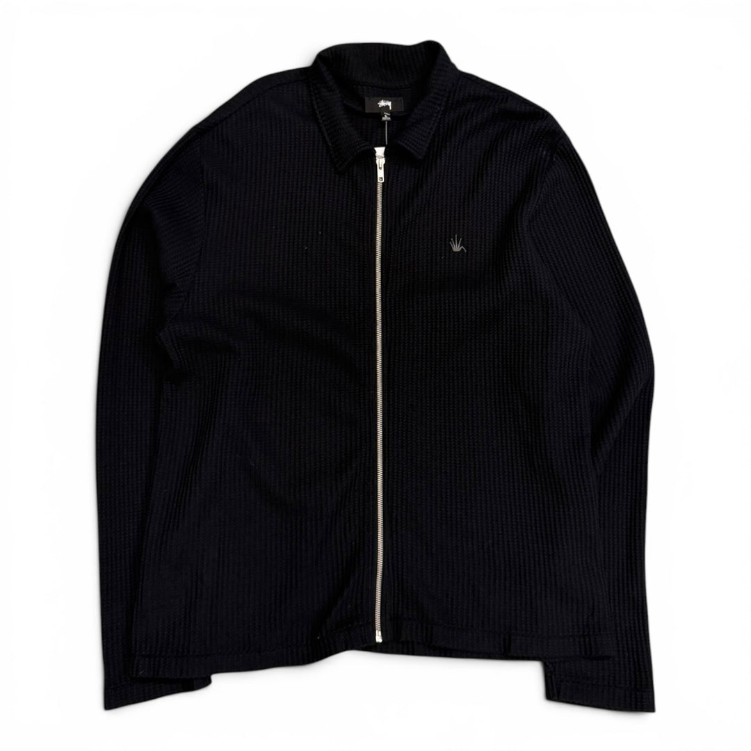 Stussy Big Thermal Zip Up Shirts Black (L)
