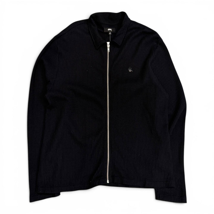 Stussy Big Thermal Zip Up Shirts Black (L)