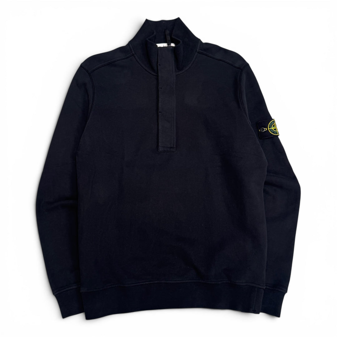 Stone Island Quarter Zip Sweatshirt Black (L)