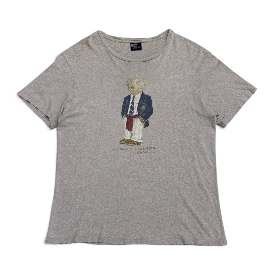Vintage Polo Ralph Lauren Bear Graphic T shirt Gray (XL)