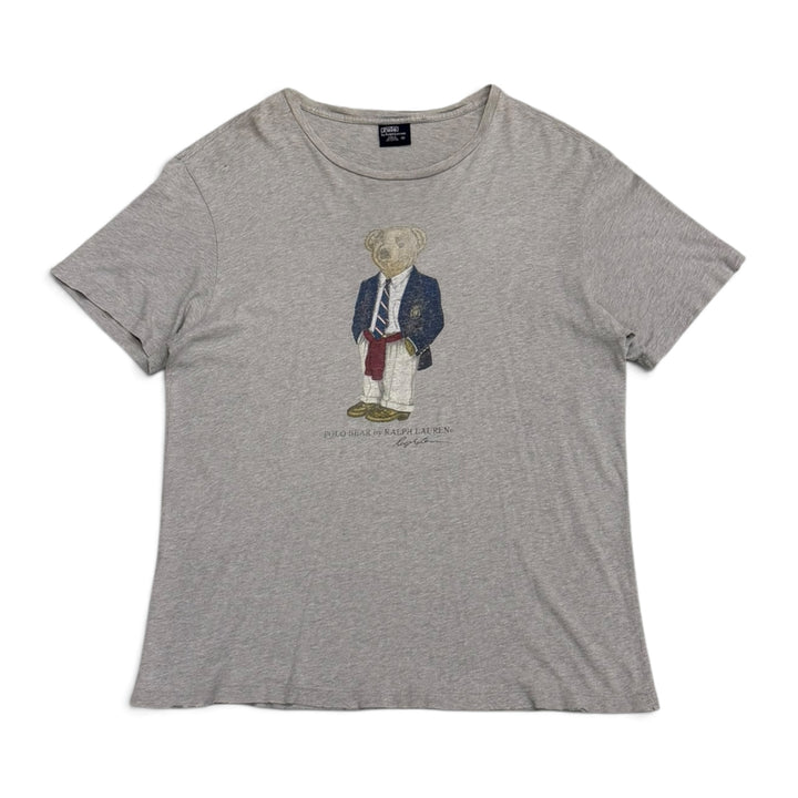 Vintage Polo Ralph Lauren Bear Graphic T shirt Gray (XL)