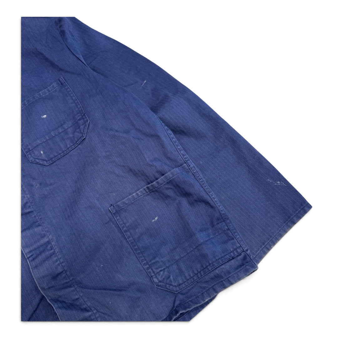 Vintage Distressed Blue French Chore Jacket (L)