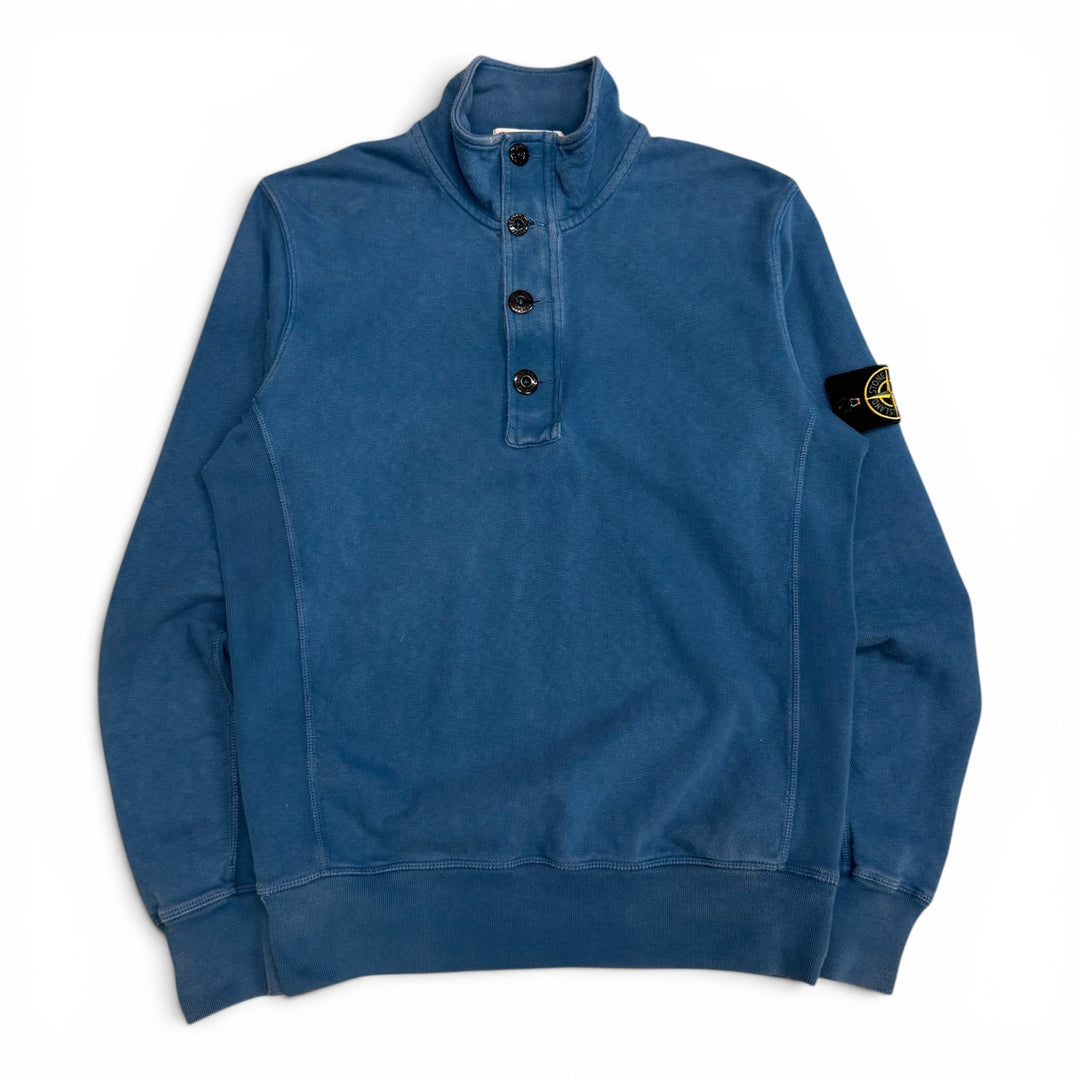 Stone Island Quarter Zip Sweatshirt Blue (M)