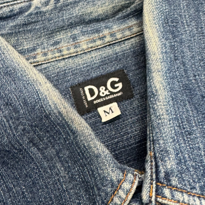 Vintage Dolce & Gabbana Denim Dress Shirt (Women's Medium)